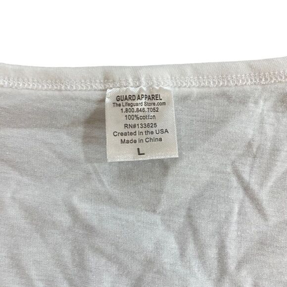 Guard apparel Life Gaurd Tank Top White Red Large - Picture 2 of 6